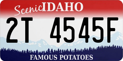 ID license plate 2T4545F