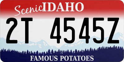 ID license plate 2T4545Z