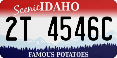 ID license plate 2T4546C