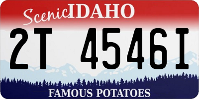 ID license plate 2T4546I