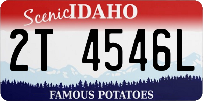 ID license plate 2T4546L