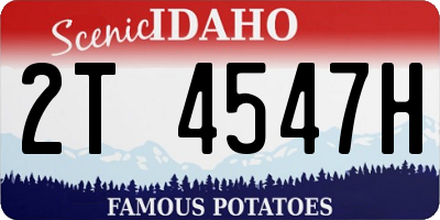 ID license plate 2T4547H
