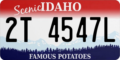 ID license plate 2T4547L