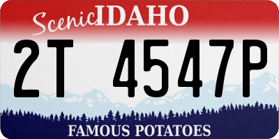 ID license plate 2T4547P