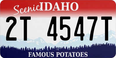 ID license plate 2T4547T