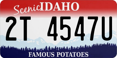 ID license plate 2T4547U