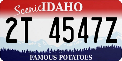 ID license plate 2T4547Z