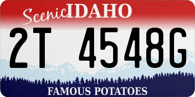 ID license plate 2T4548G