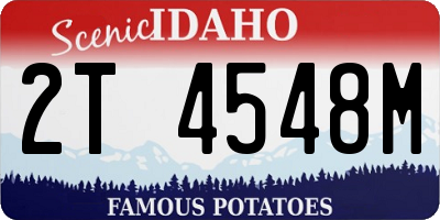 ID license plate 2T4548M