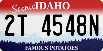 ID license plate 2T4548N