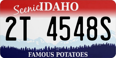 ID license plate 2T4548S