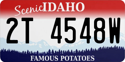 ID license plate 2T4548W
