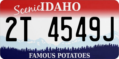 ID license plate 2T4549J