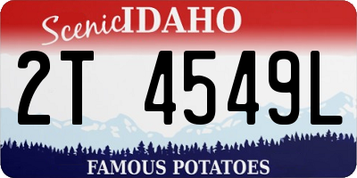 ID license plate 2T4549L