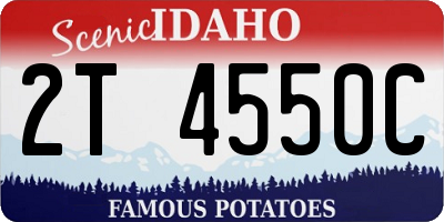 ID license plate 2T4550C