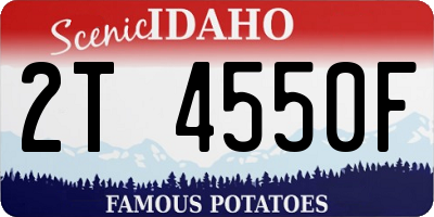 ID license plate 2T4550F