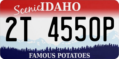 ID license plate 2T4550P