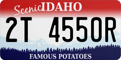 ID license plate 2T4550R