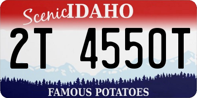 ID license plate 2T4550T