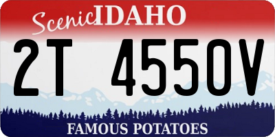 ID license plate 2T4550V