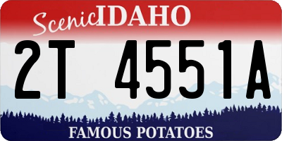 ID license plate 2T4551A