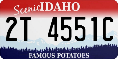 ID license plate 2T4551C