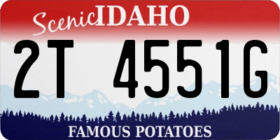 ID license plate 2T4551G