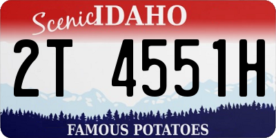 ID license plate 2T4551H