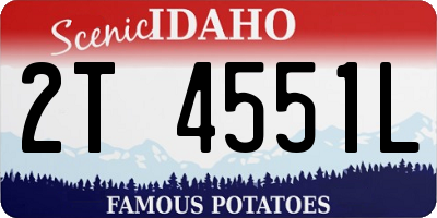 ID license plate 2T4551L