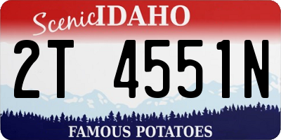 ID license plate 2T4551N