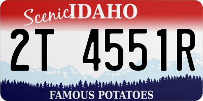 ID license plate 2T4551R