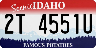 ID license plate 2T4551U