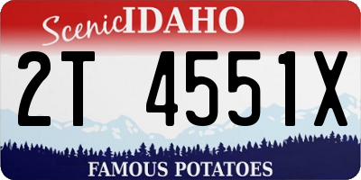 ID license plate 2T4551X