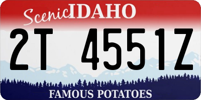 ID license plate 2T4551Z