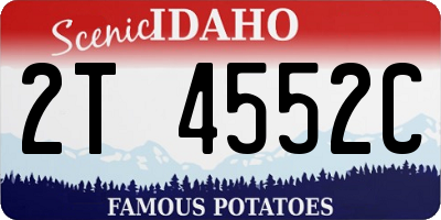 ID license plate 2T4552C