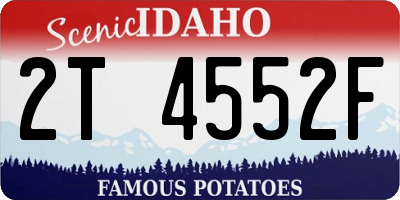 ID license plate 2T4552F