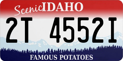 ID license plate 2T4552I