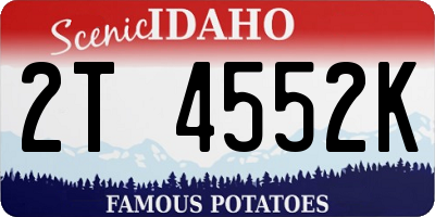 ID license plate 2T4552K