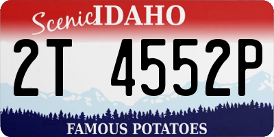 ID license plate 2T4552P