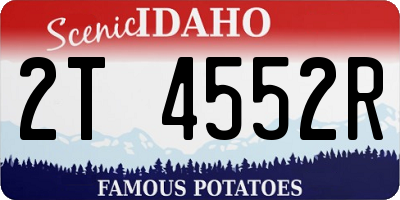 ID license plate 2T4552R