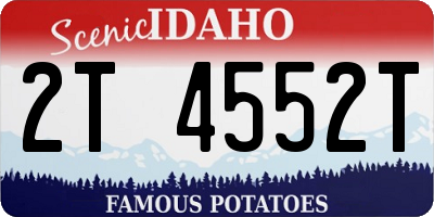 ID license plate 2T4552T