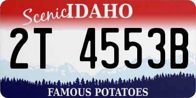 ID license plate 2T4553B
