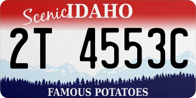 ID license plate 2T4553C