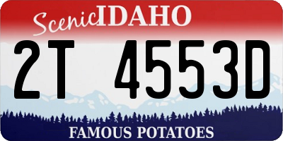ID license plate 2T4553D