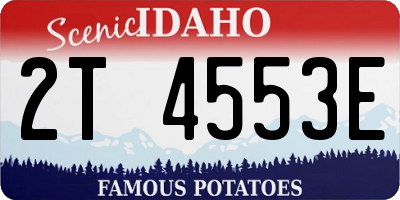 ID license plate 2T4553E