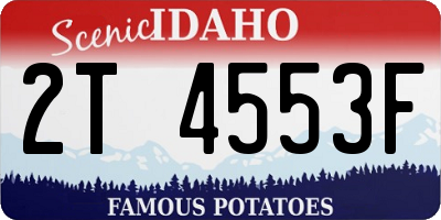 ID license plate 2T4553F