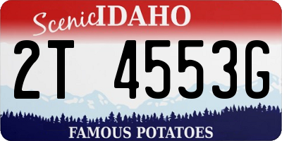 ID license plate 2T4553G