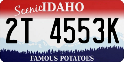 ID license plate 2T4553K