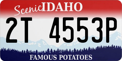 ID license plate 2T4553P