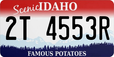 ID license plate 2T4553R